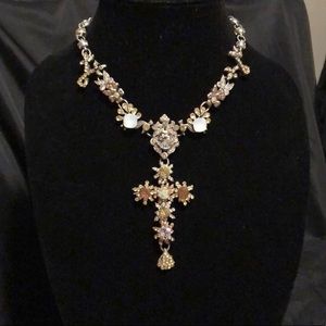 Otazu jeweled cross necklace